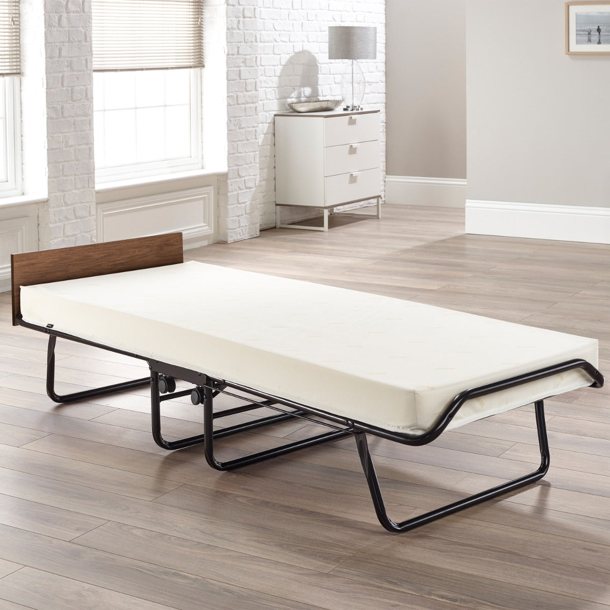 Jay-Be Visitor Contract Automatic Folding Bed with Performance e-Fibre Mattress - 2ft6(Pre-Order Only)