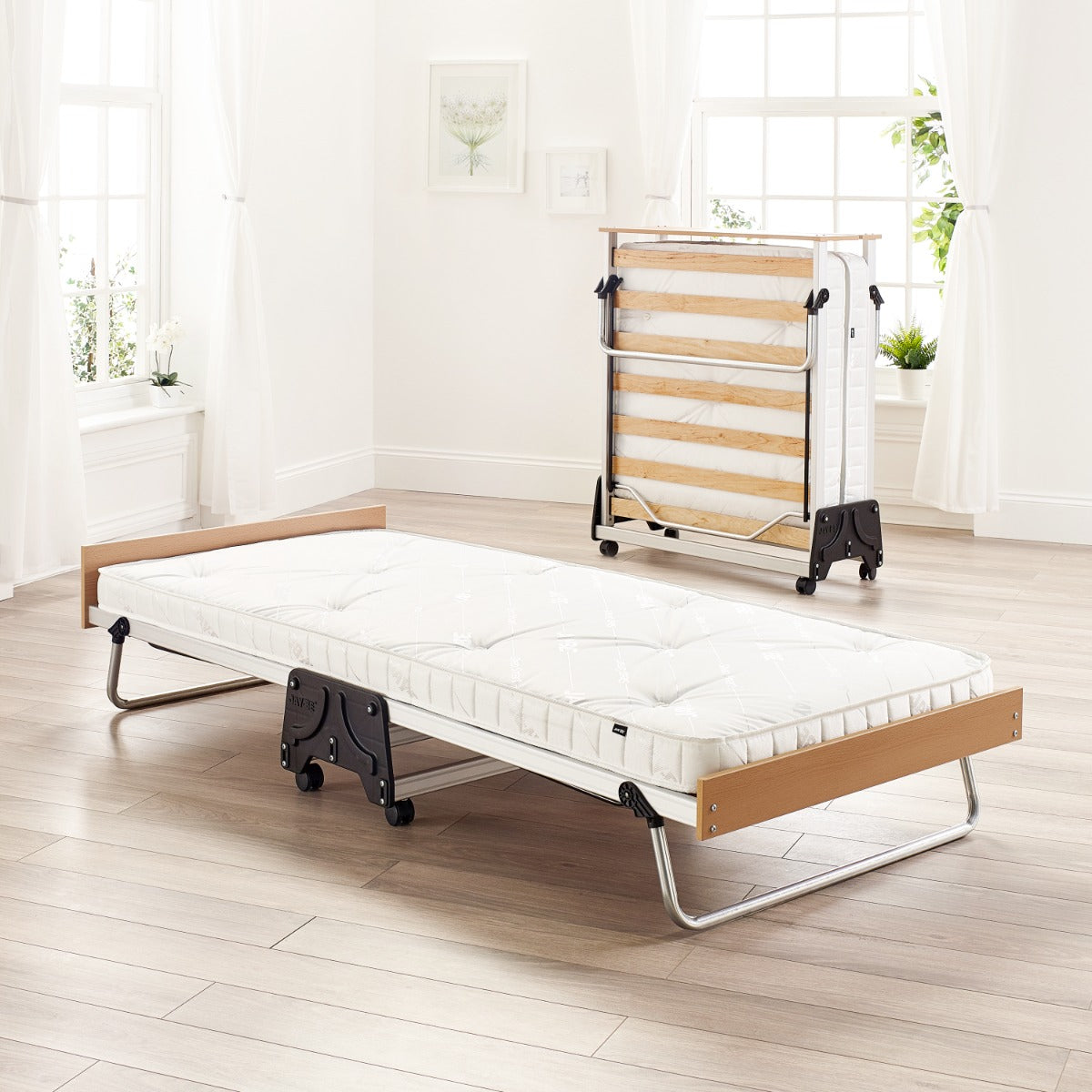 Jay-Be J-Bed Folding Bed with Anti-Allergy Micro e-Pocket Sprung Mattress - 3ft