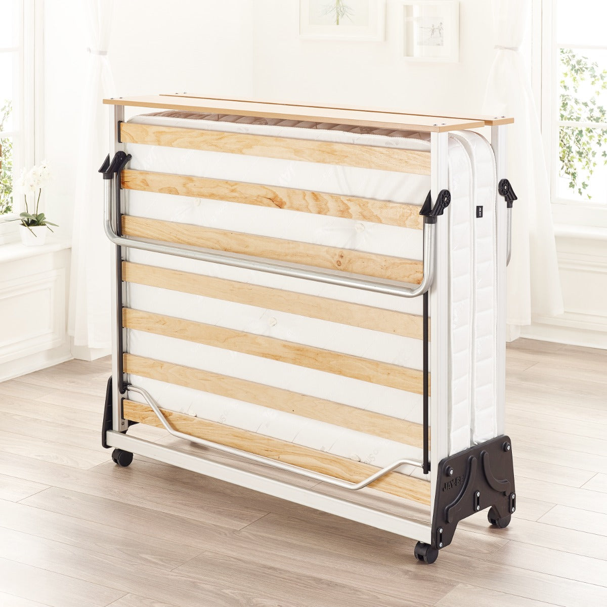 Jay-Be J-Bed Folding Bed with Anti-Allergy Micro e-Pocket Sprung Mattress - 4ft