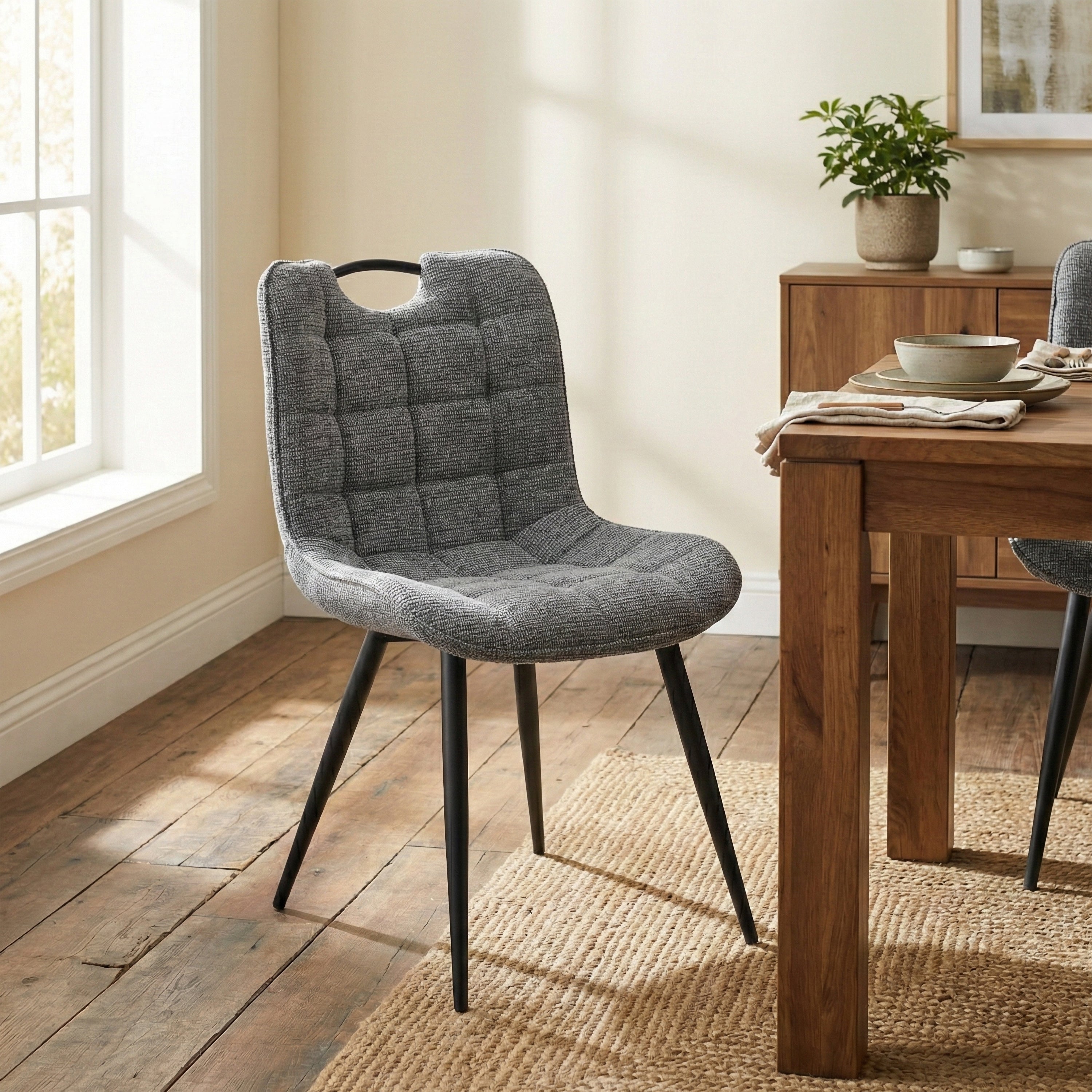 Set of 2 Symphony Dining Chair Dark Grey