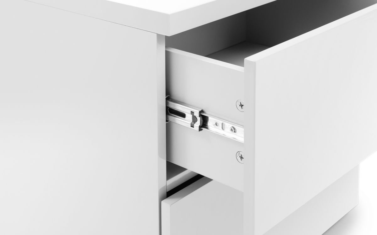 Monaco 2 Drawer Bedsides – White High Gloss, Last 2 in Stock, Free Express Delivery