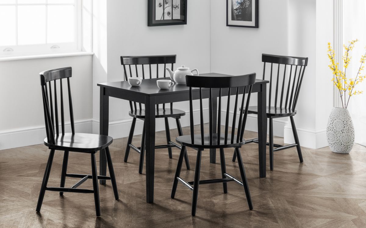 Torino Black Dining Chair | Scandinavian Design Accent Chair