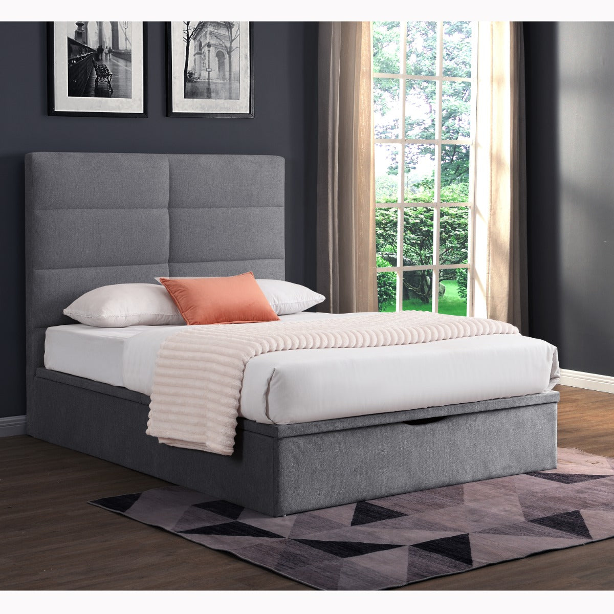 Jessica 4'6 Bed Grey