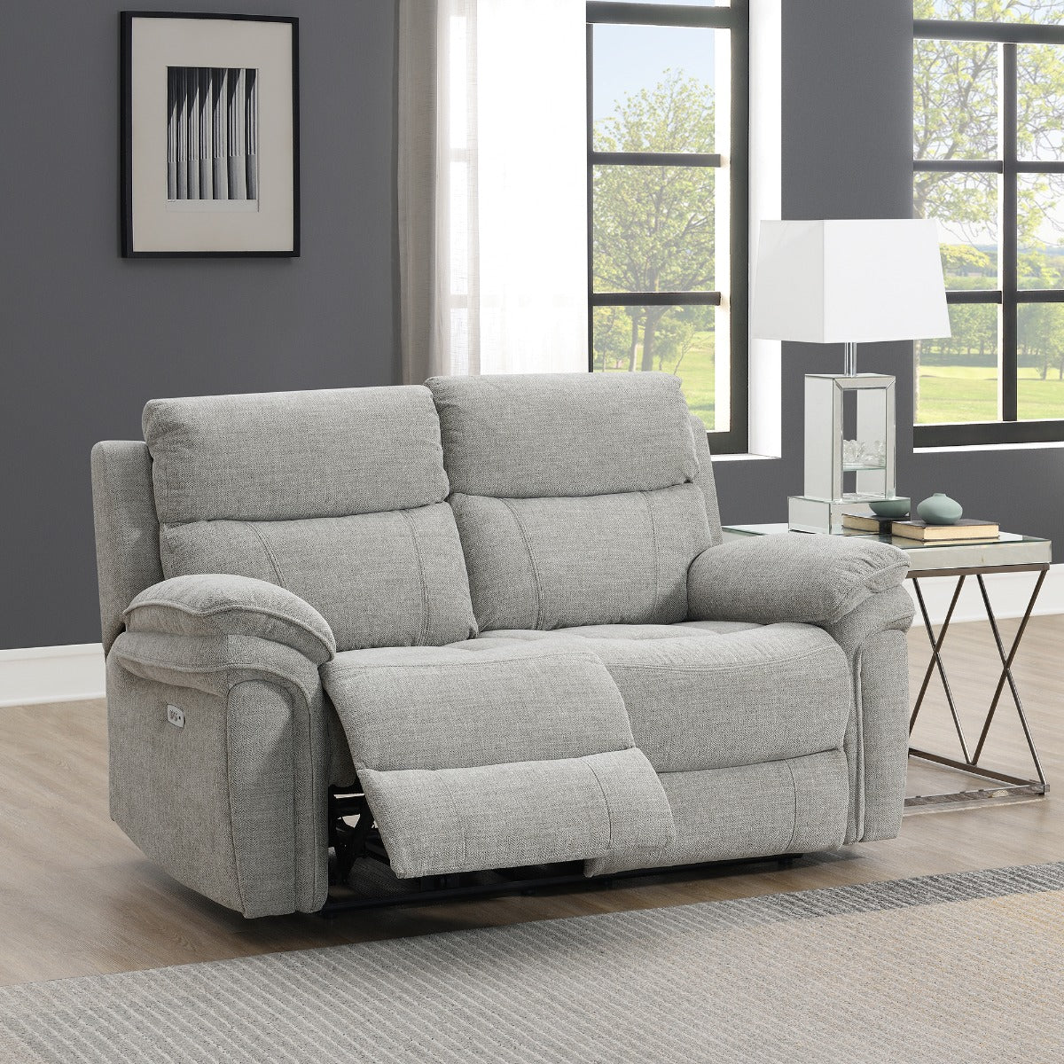 Harrow 2 Seater Elec Light Grey