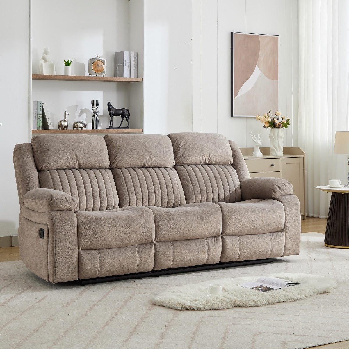 Morgan 3 Seater Recliner Taupe