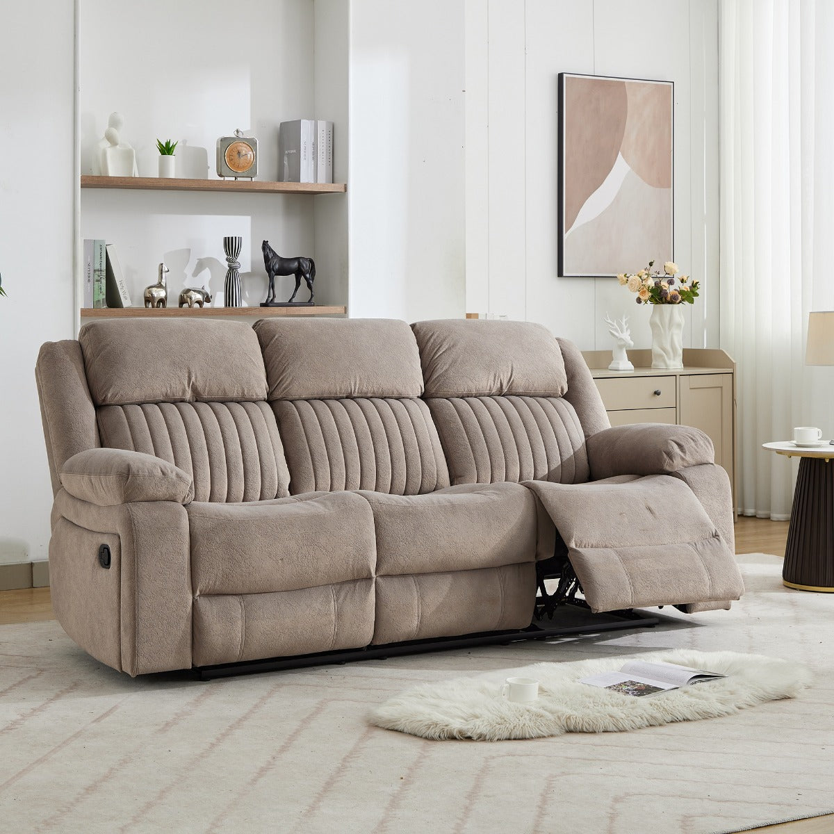 Morgan 3 Seater Recliner Taupe