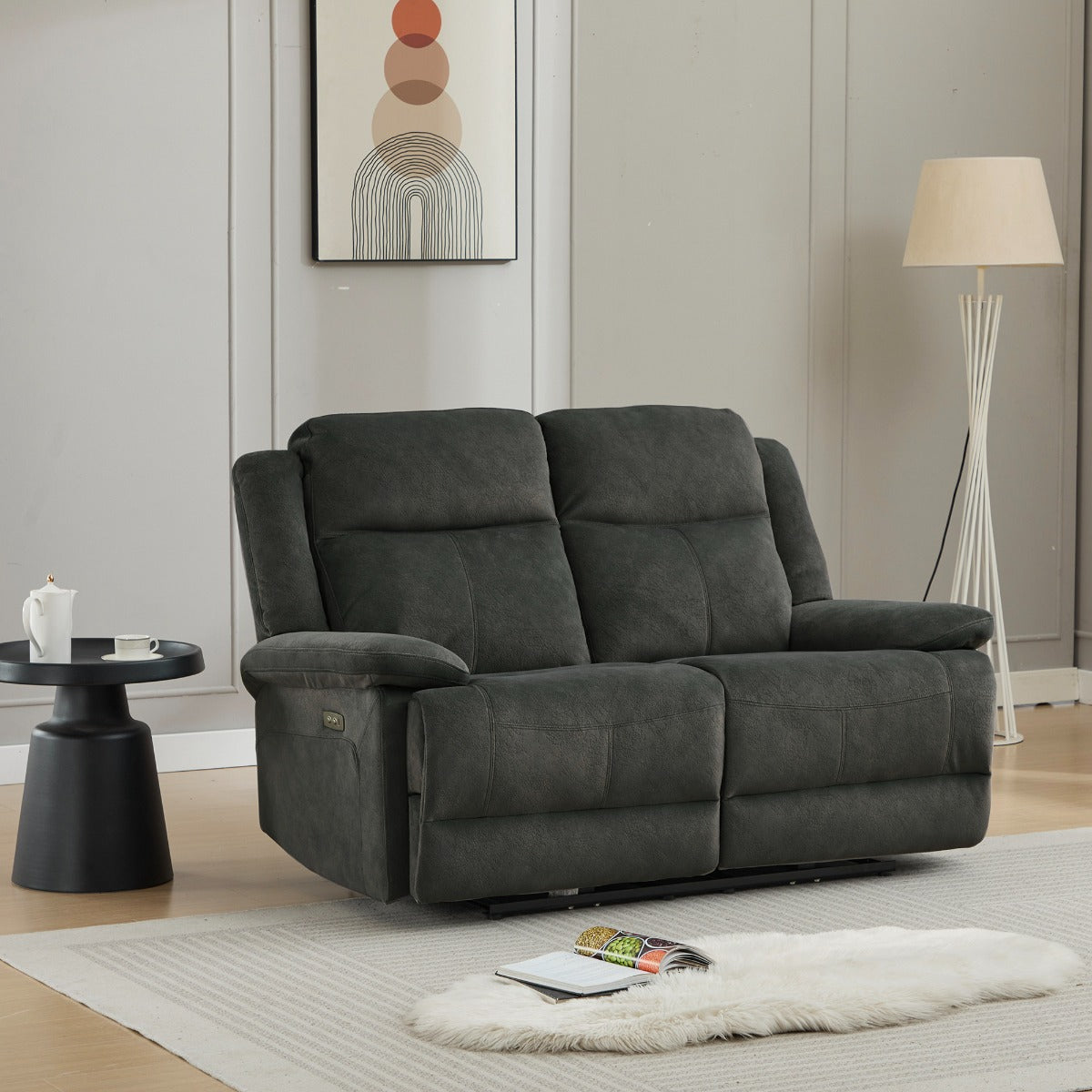Rockport 2 Seater Electric Recliner Thunder
