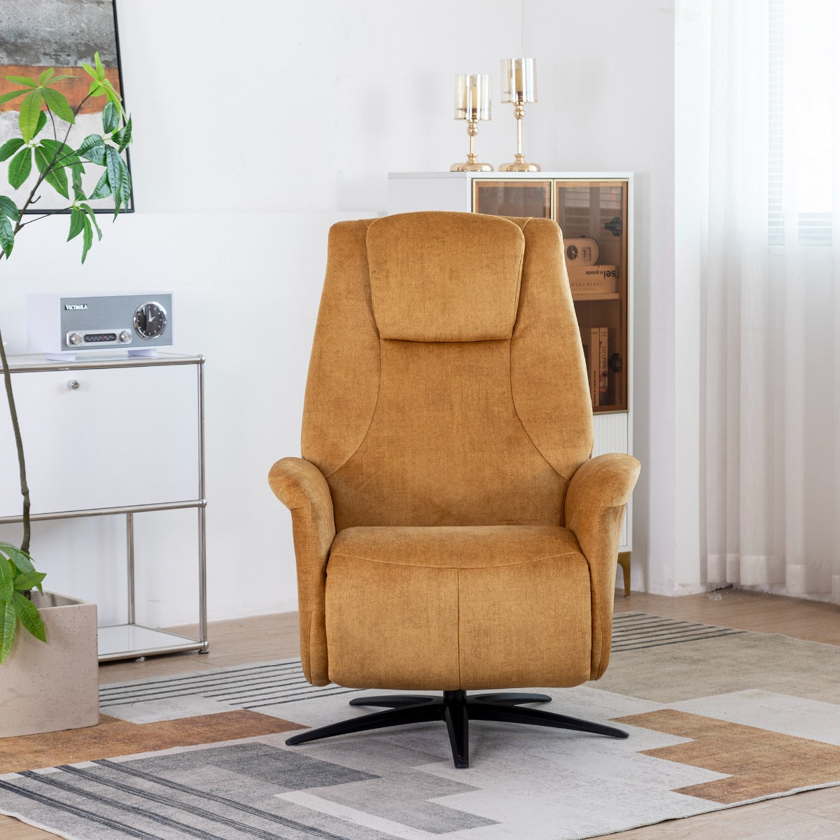 Caesar Swivel Electric Chair Amber