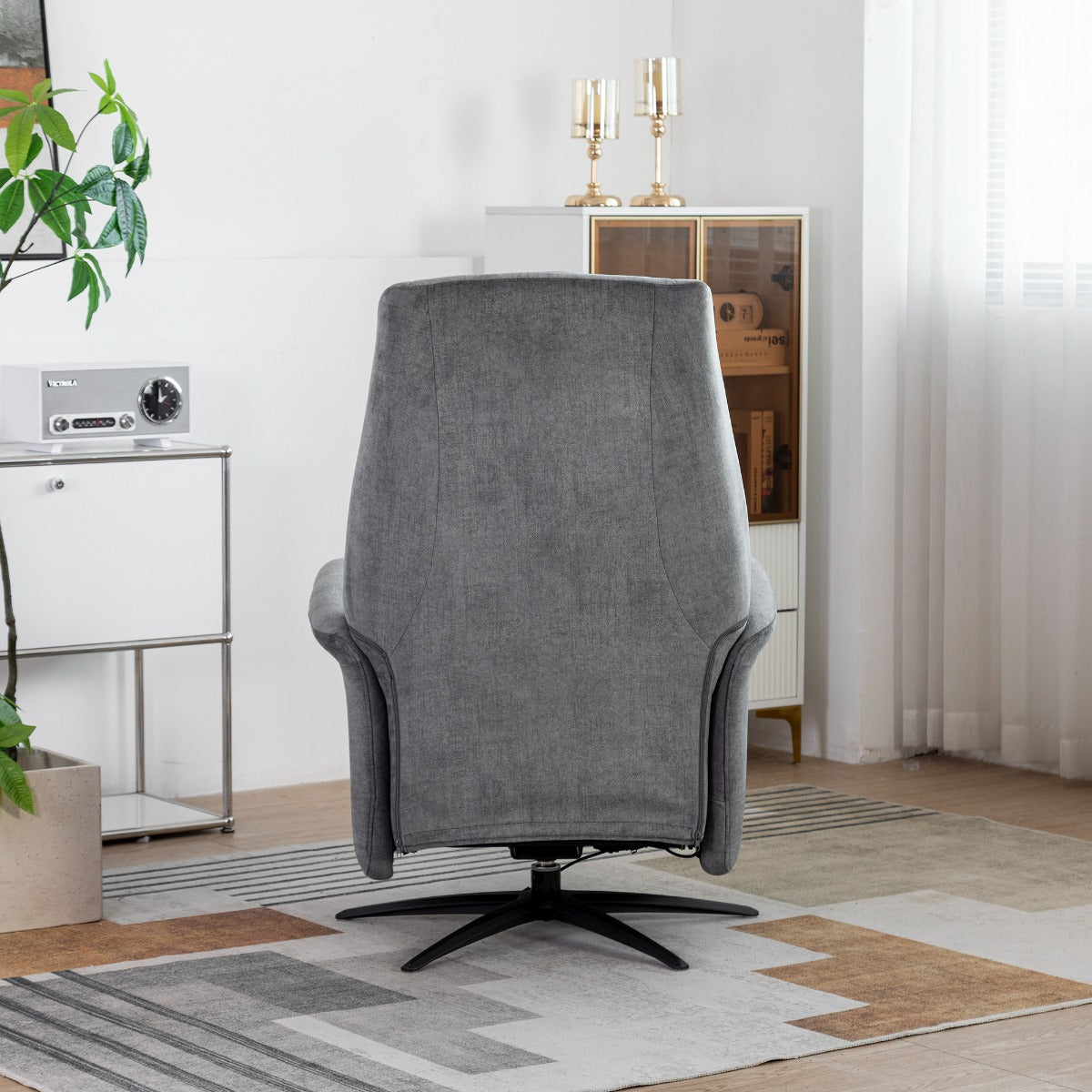 Caesar Swivel Electric Chair Grey