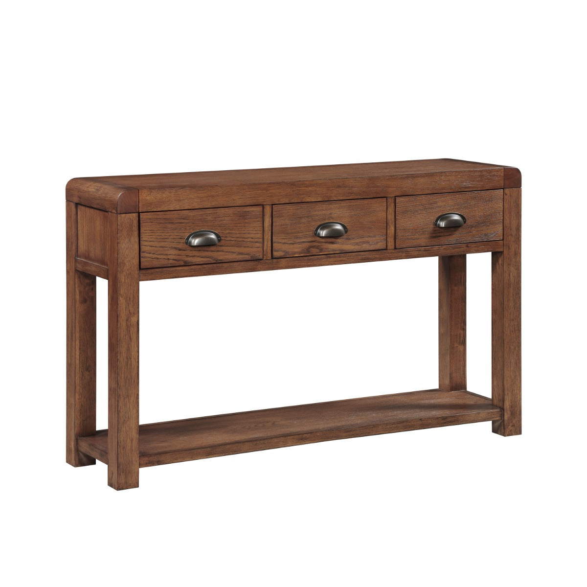 Oakridge Dark Oak 3 Drawer Hall Table