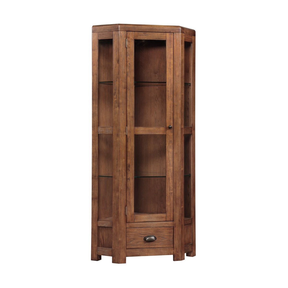 Oakridge Dark Oak High Corner Cabinet