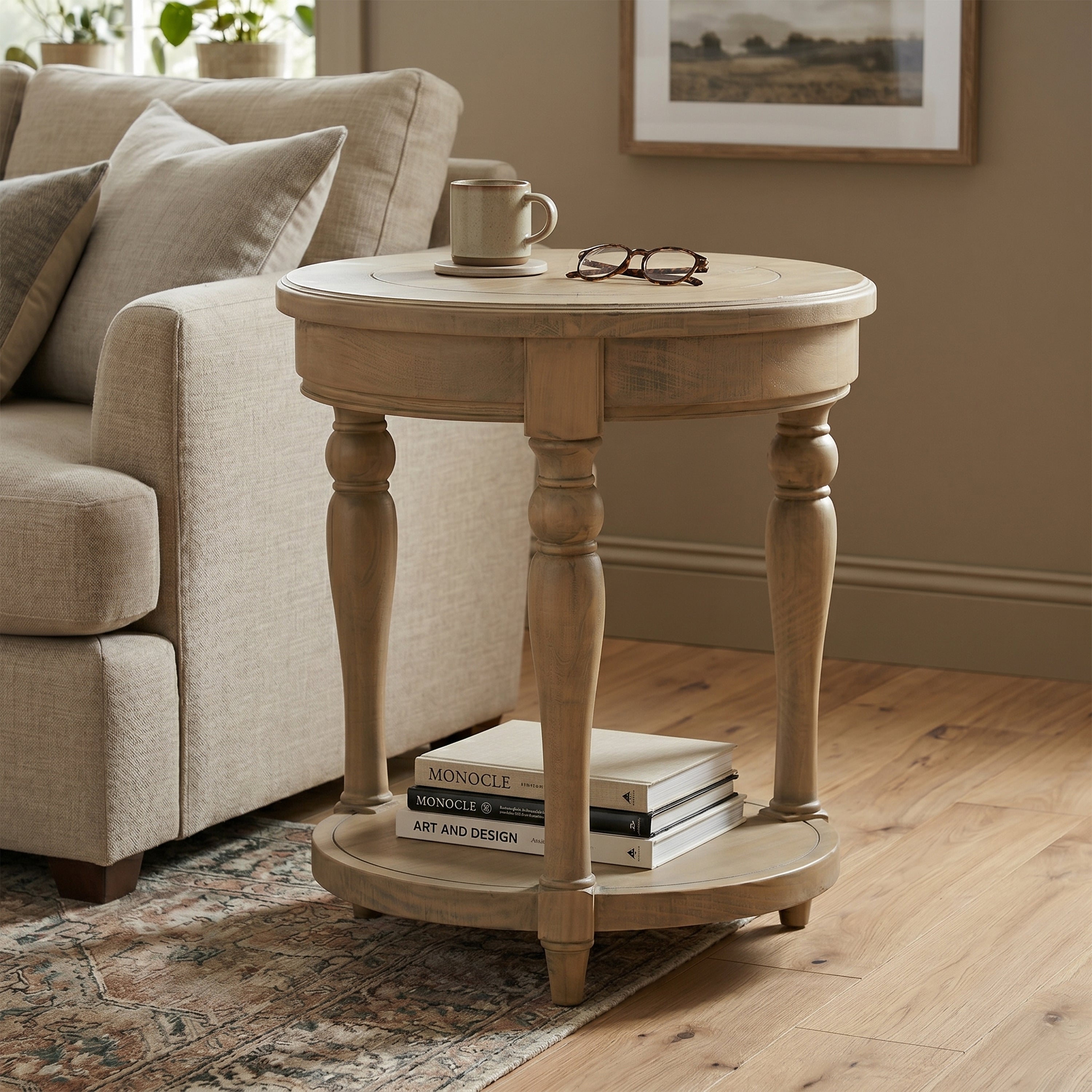 Chateau Rustic Round Side Table