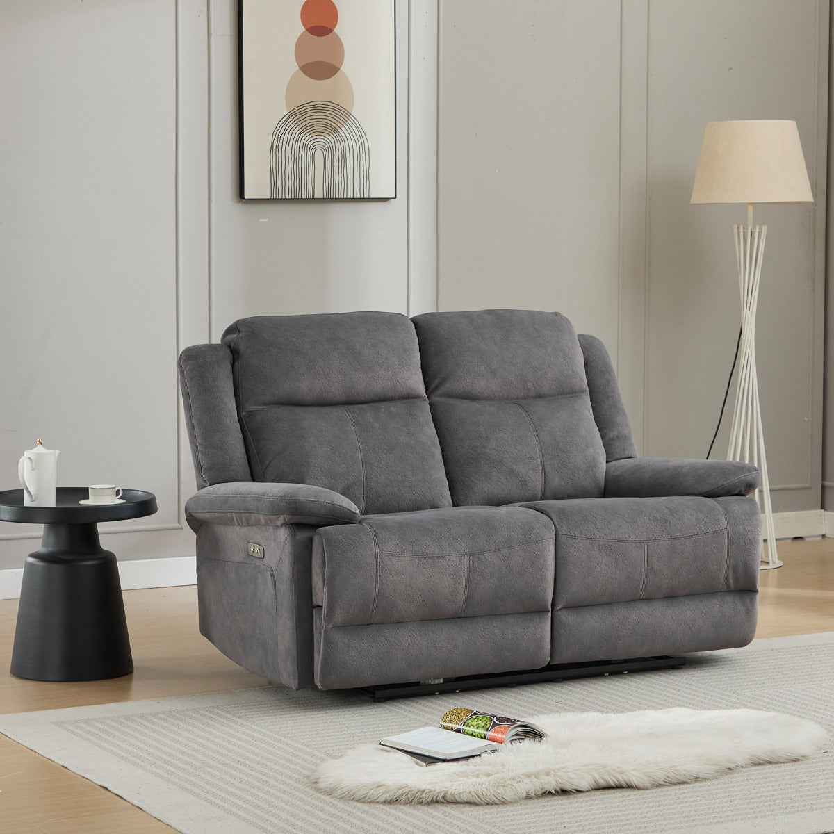 Rockport 2 Seater Electric Recliner Storm