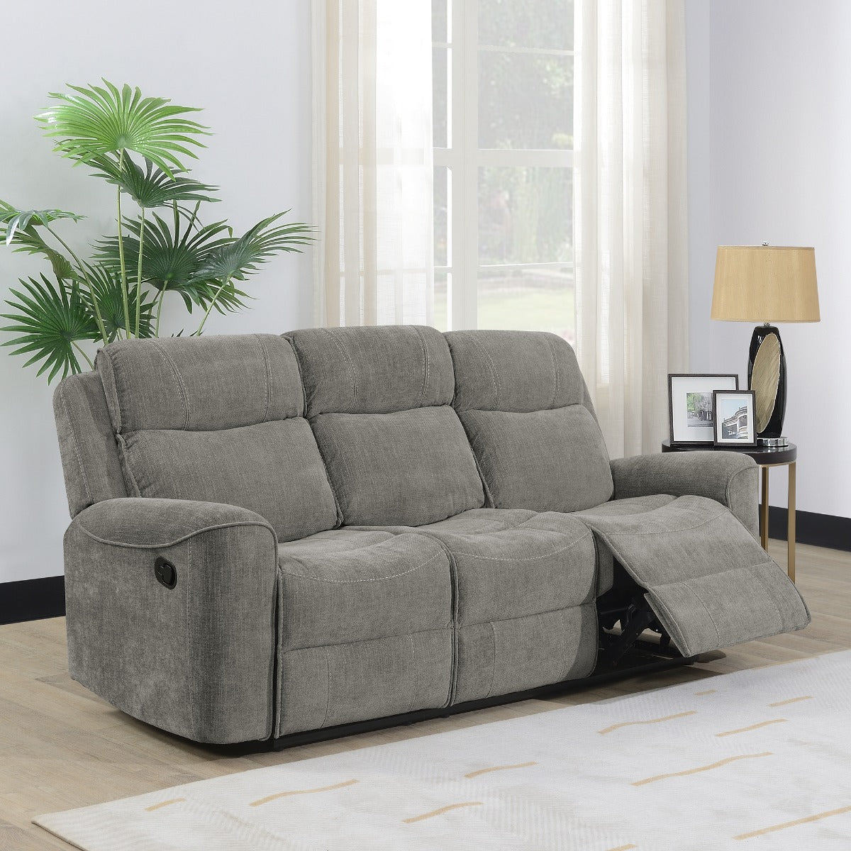 Sandhurst 3 Seater Recliner Light Grey
