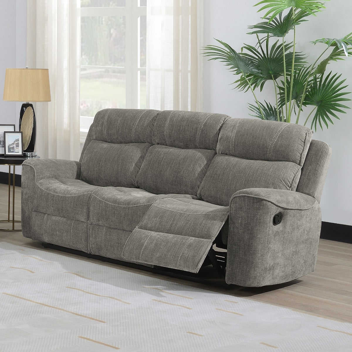 Sandhurst 3 Seater Recliner Light Grey