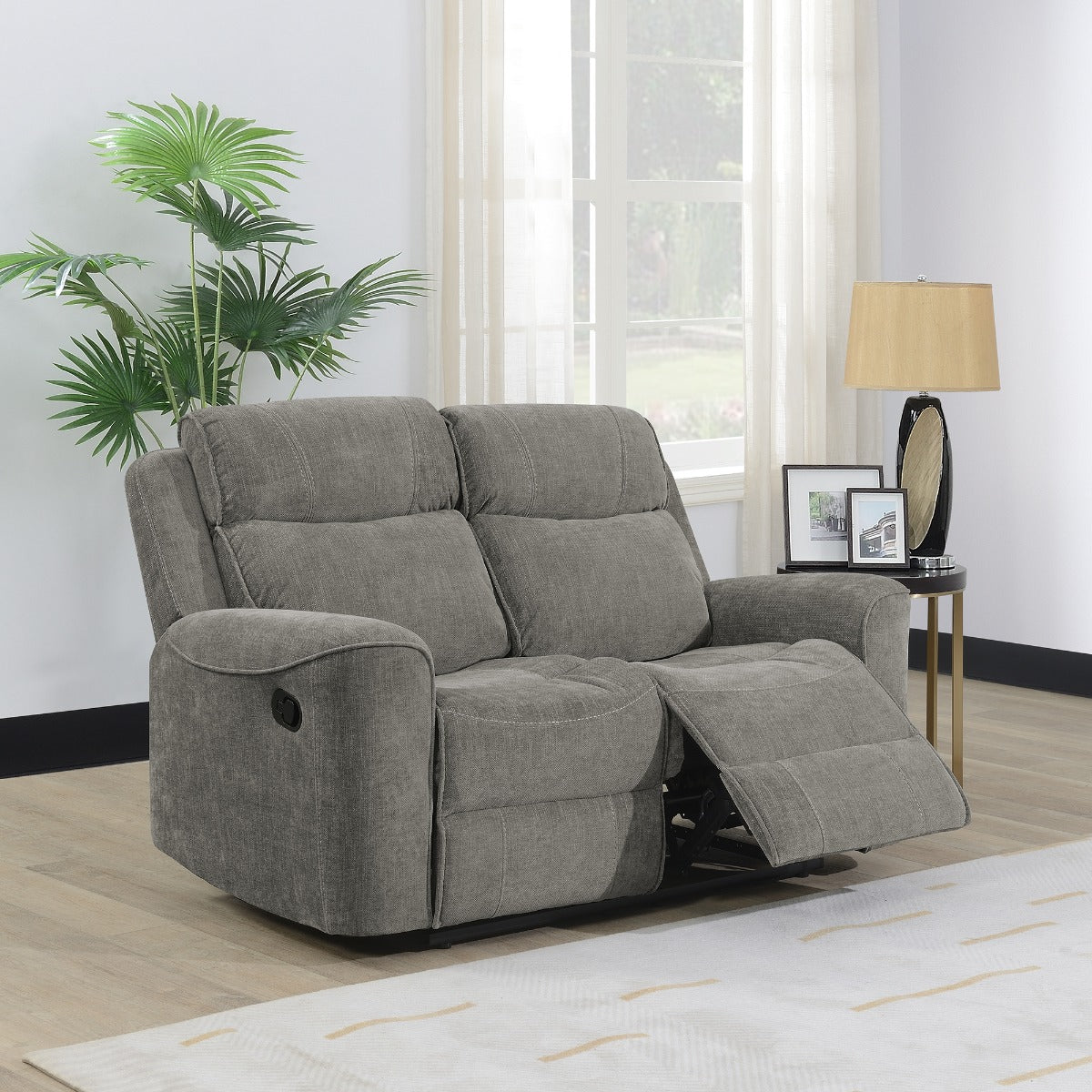 Sandhurst 2 Seater Recliner Light Grey