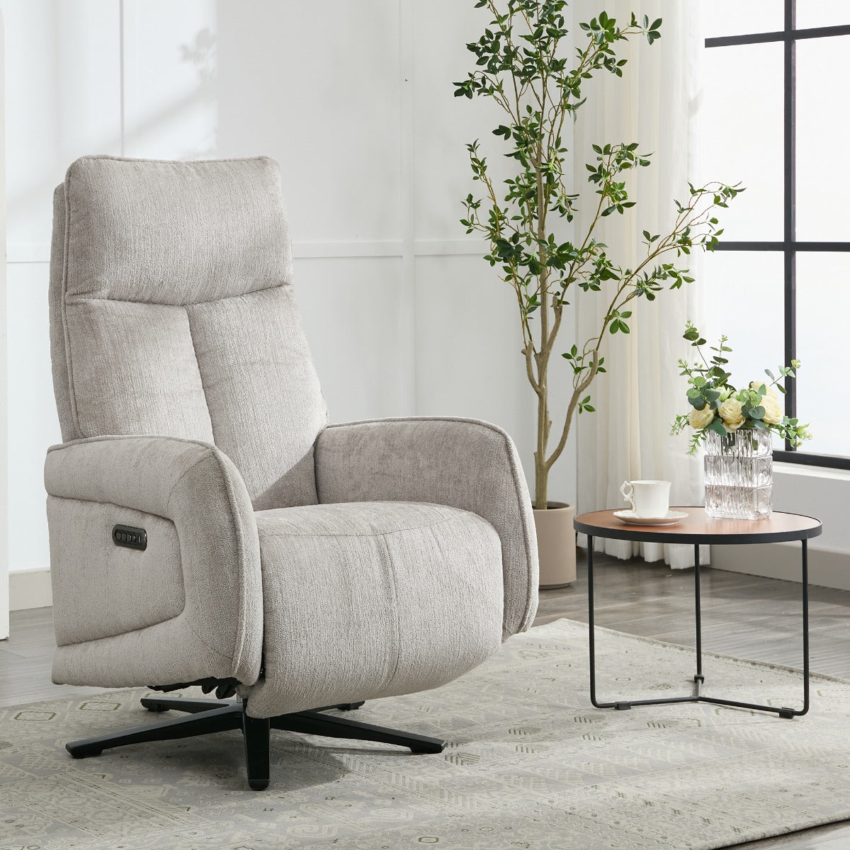 Prestige Fabric Swivel Chair - Rabbit