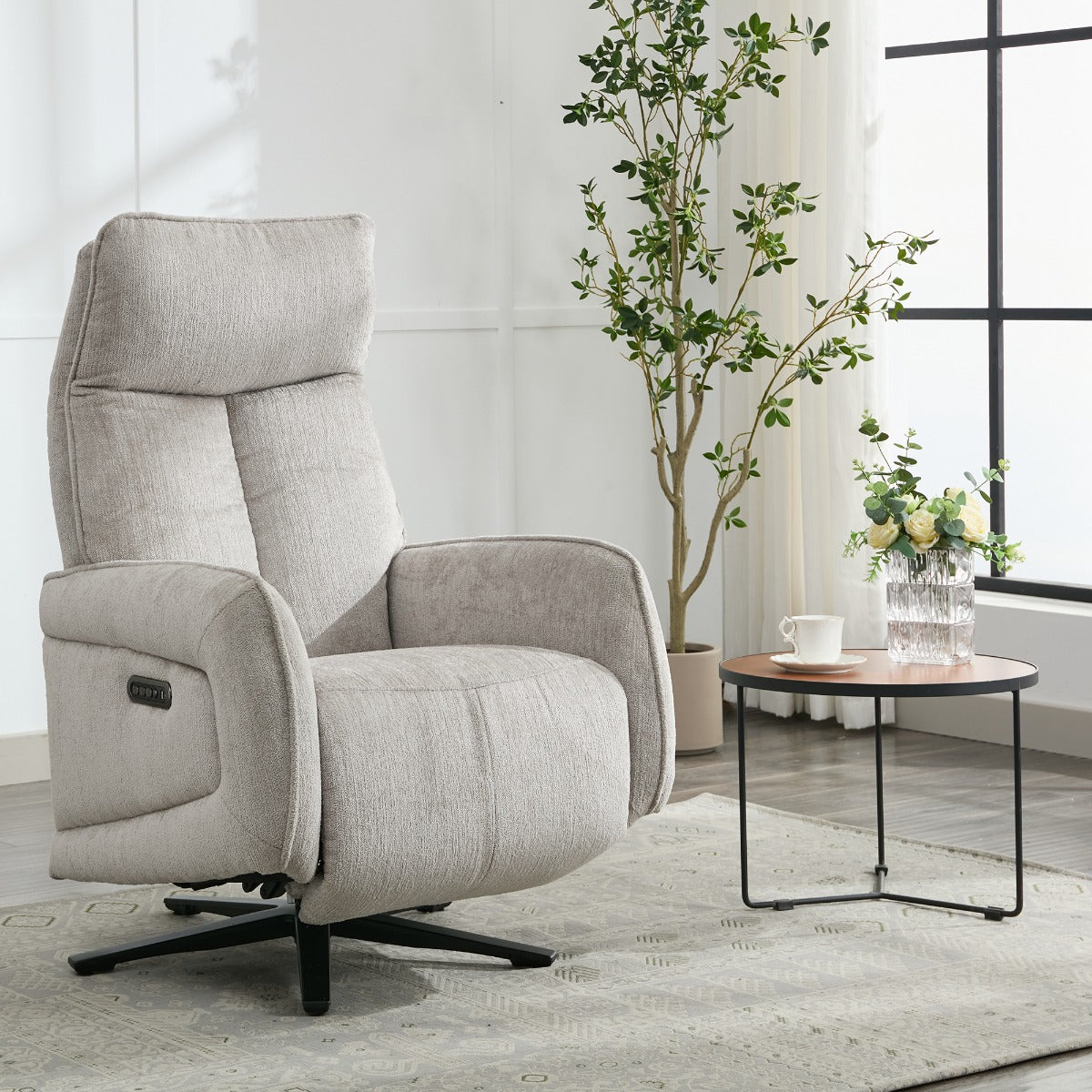 Prestige Fabric Swivel Chair - Rabbit