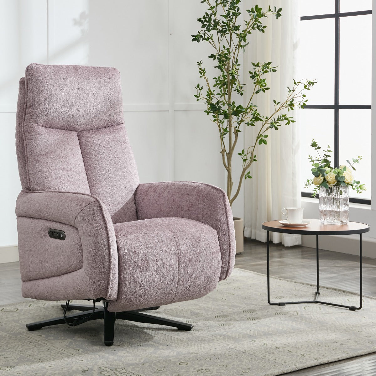 Prestige Fabric Swivel Chair - Lavander