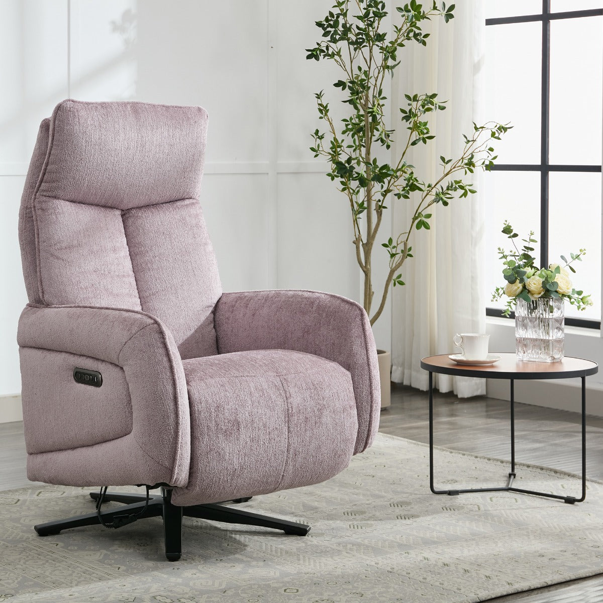 Prestige Fabric Swivel Chair - Lavander