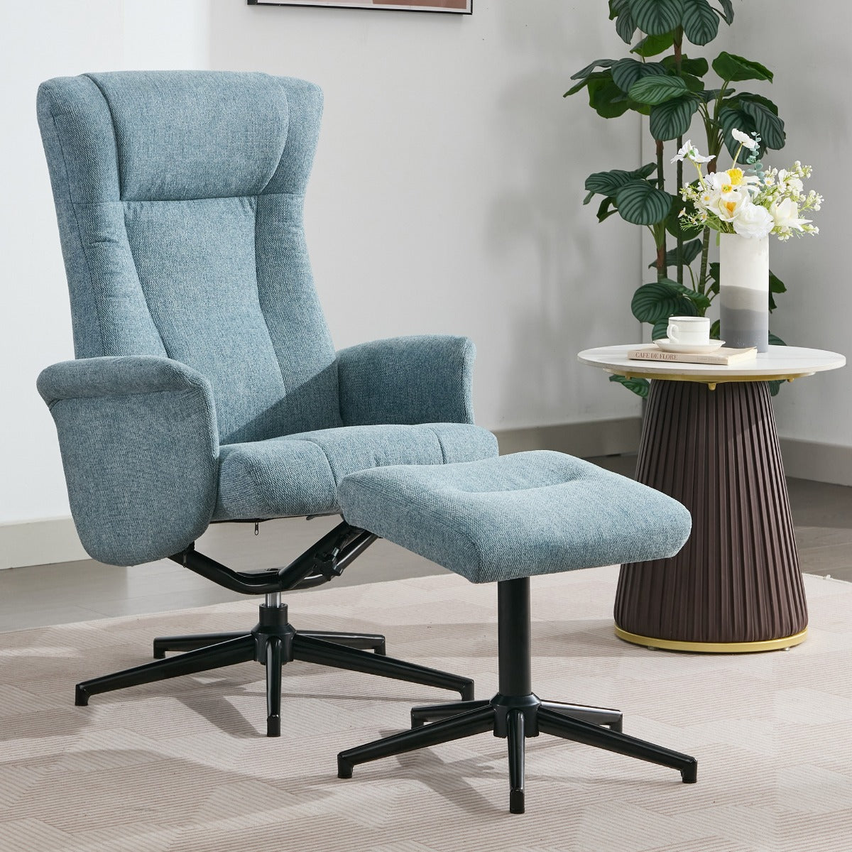 Apero TV Chair & Stool Ice Blue