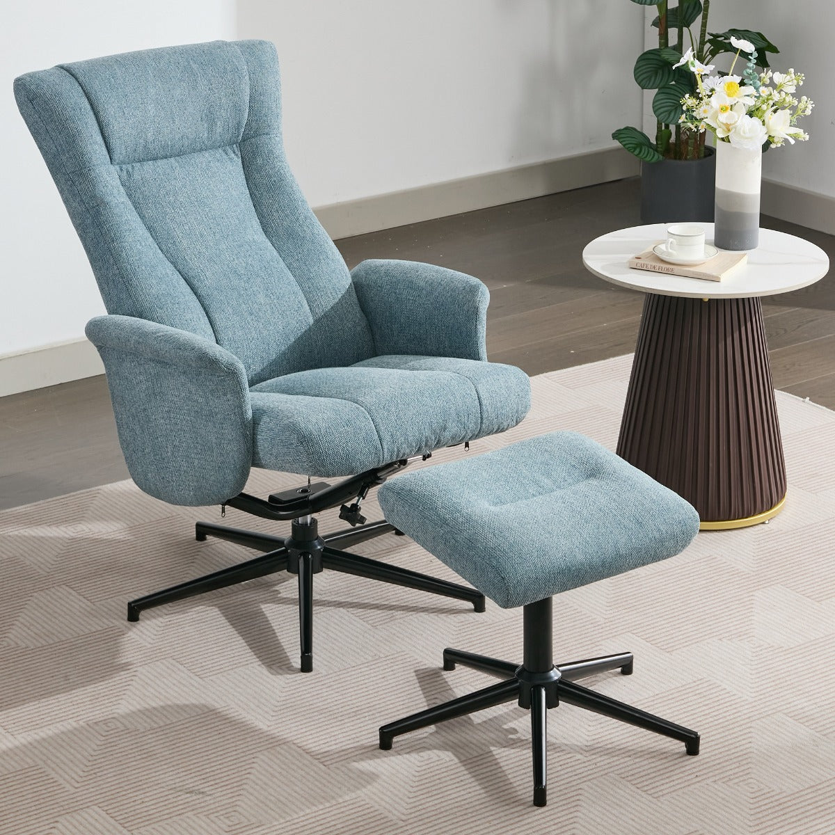 Apero TV Chair & Stool Ice Blue