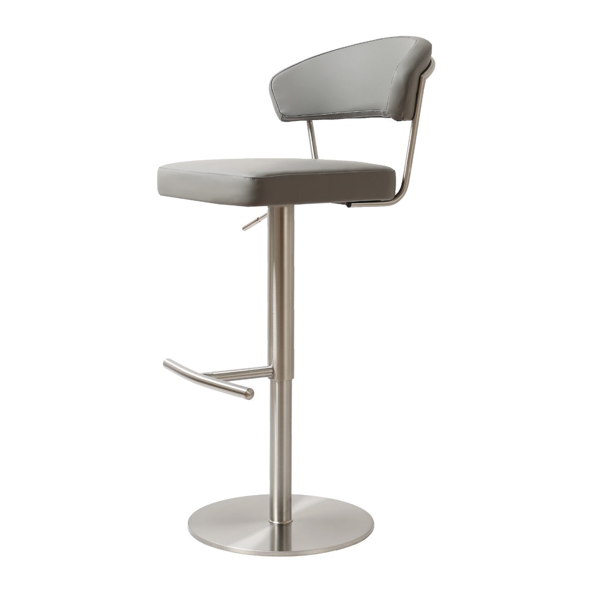 Strata Barstool S/Steel Steel Grey PU