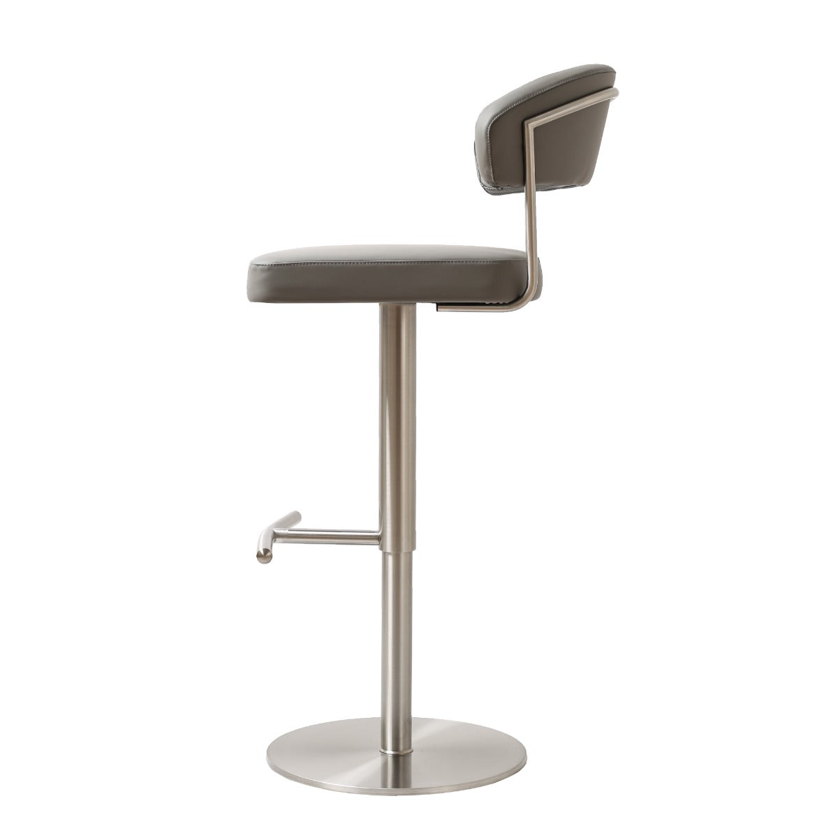 Strata Barstool S/Steel Steel Grey PU