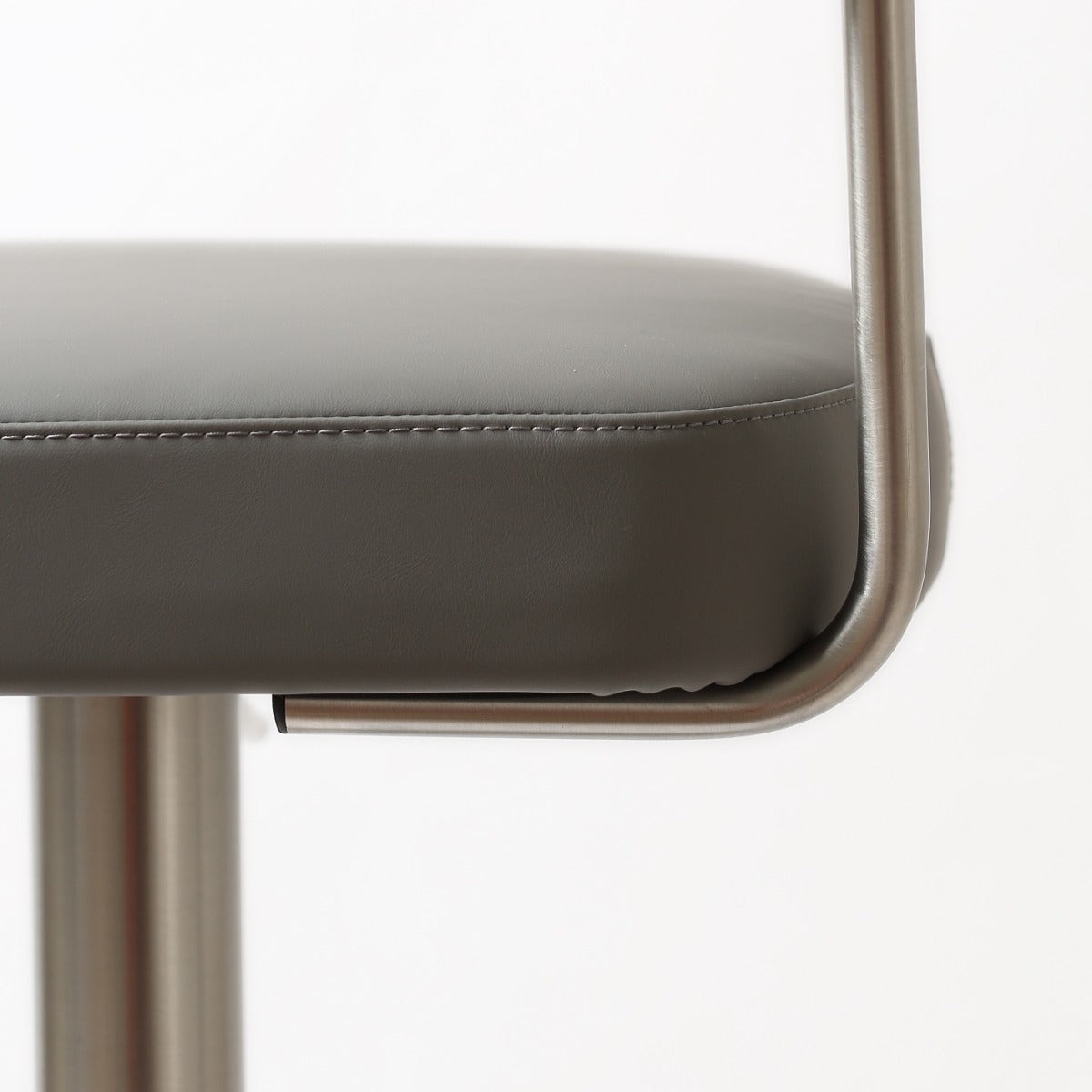 Strata Barstool S/Steel Steel Grey PU
