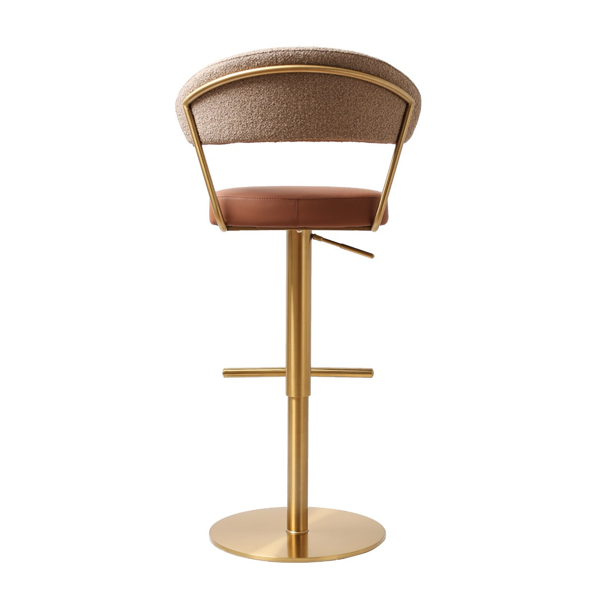 Strata Barstool Gold Saddle Brown Fusion