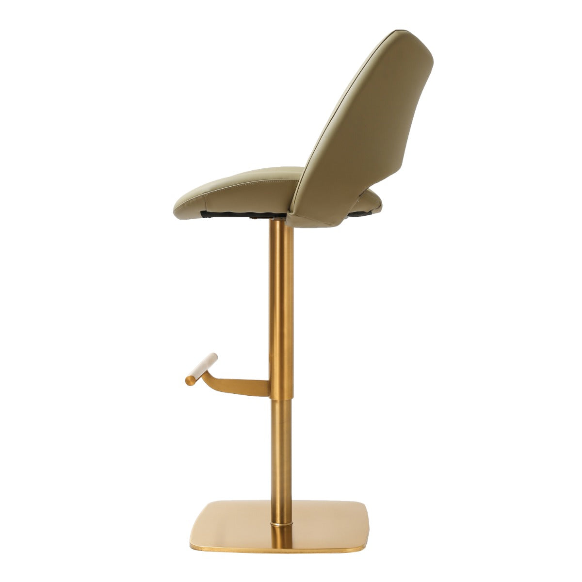 Contour Barstool Gold Olive PU