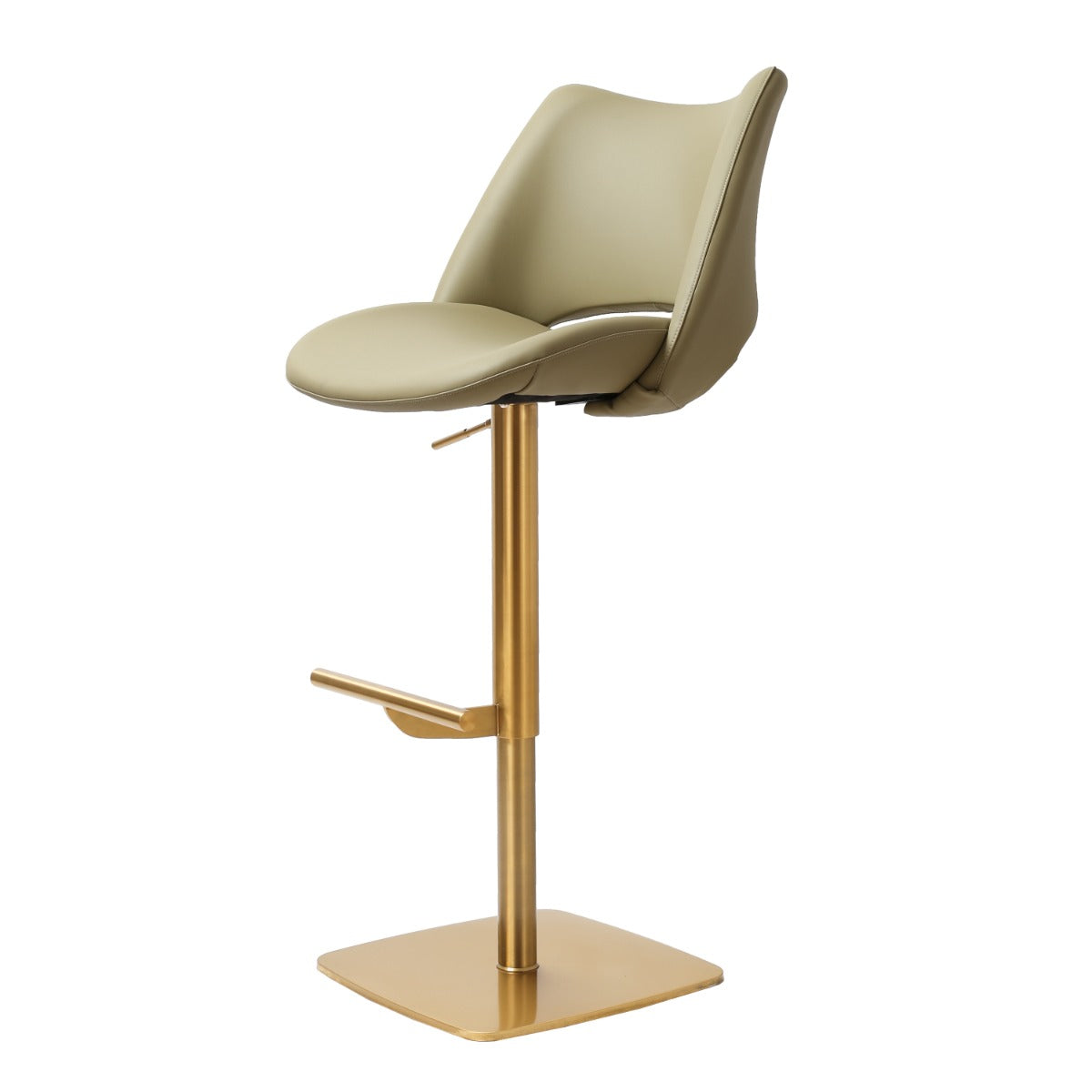 Contour Barstool Gold Olive PU