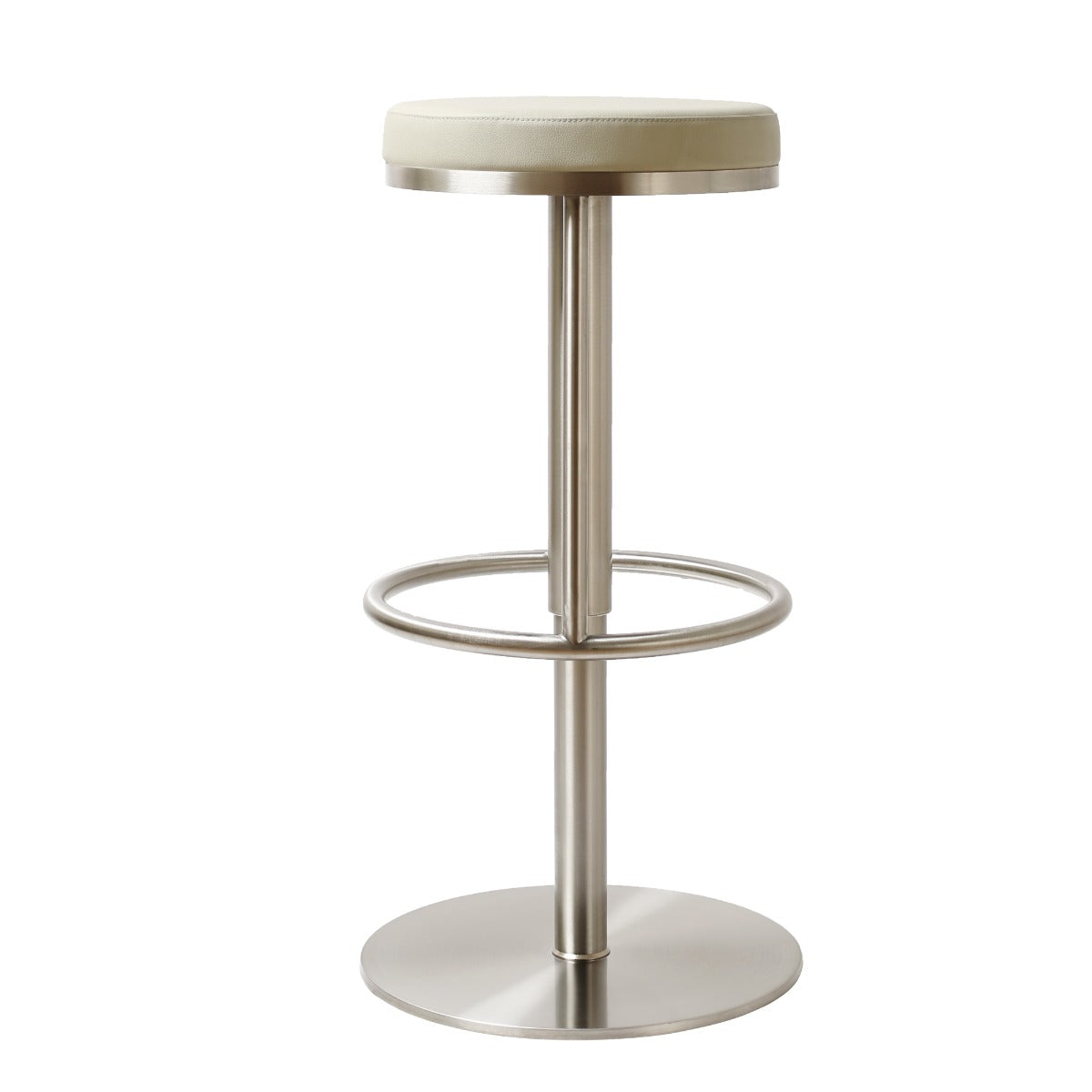 Vibe barstool S/Steel Light Grey PU