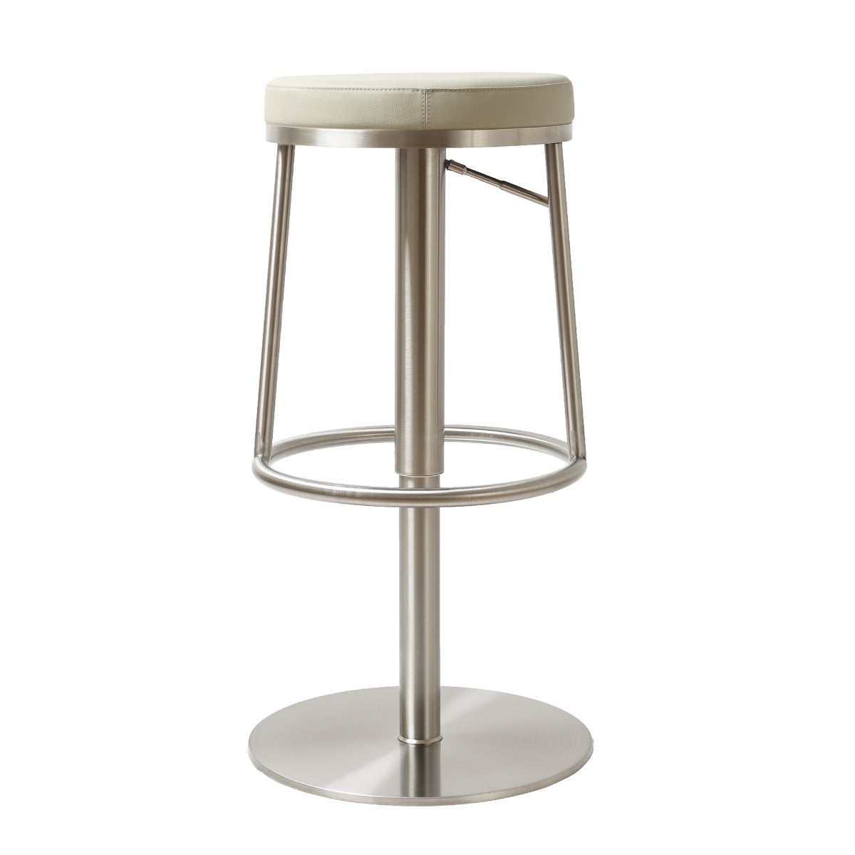 Vibe barstool S/Steel Light Grey PU