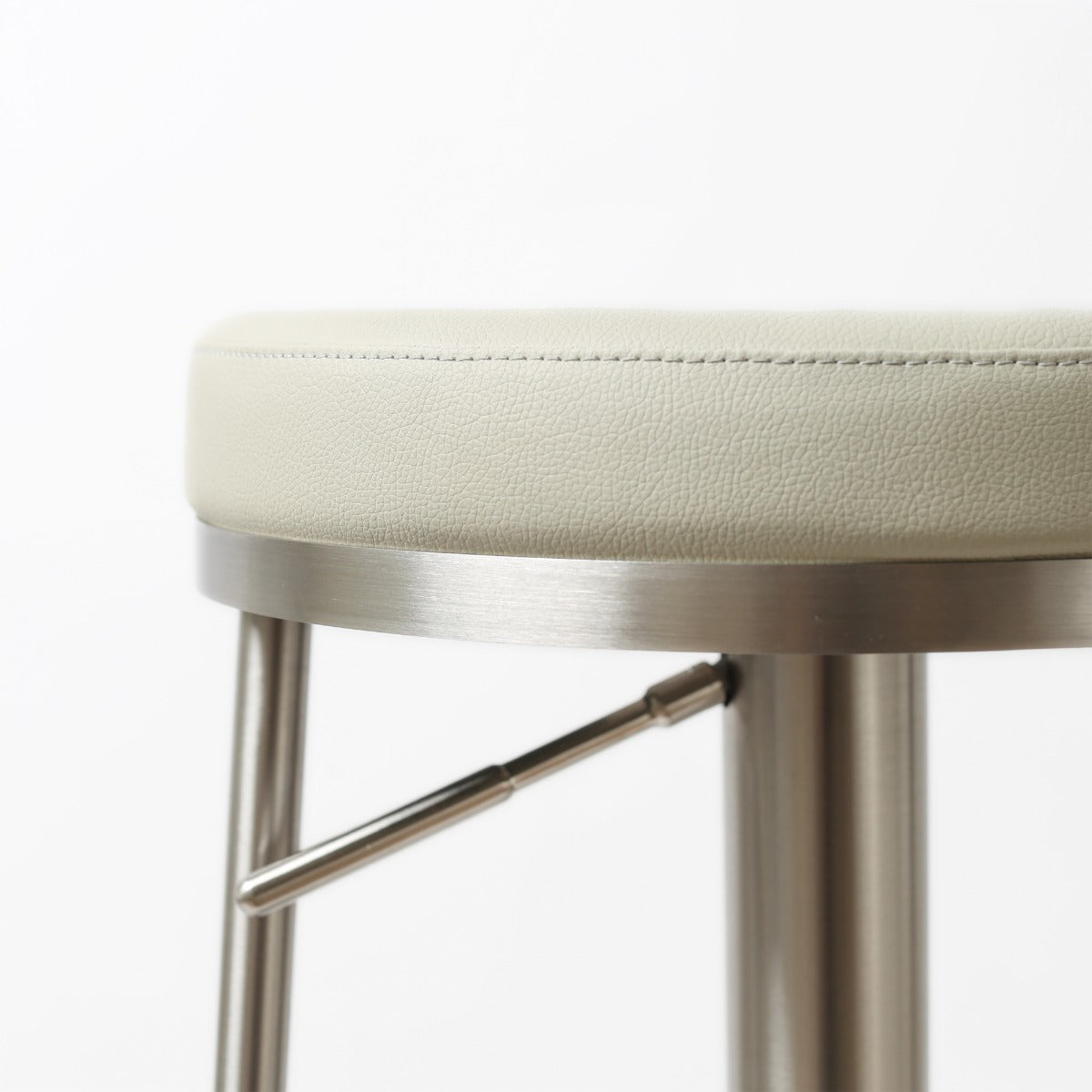 Vibe barstool S/Steel Light Grey PU