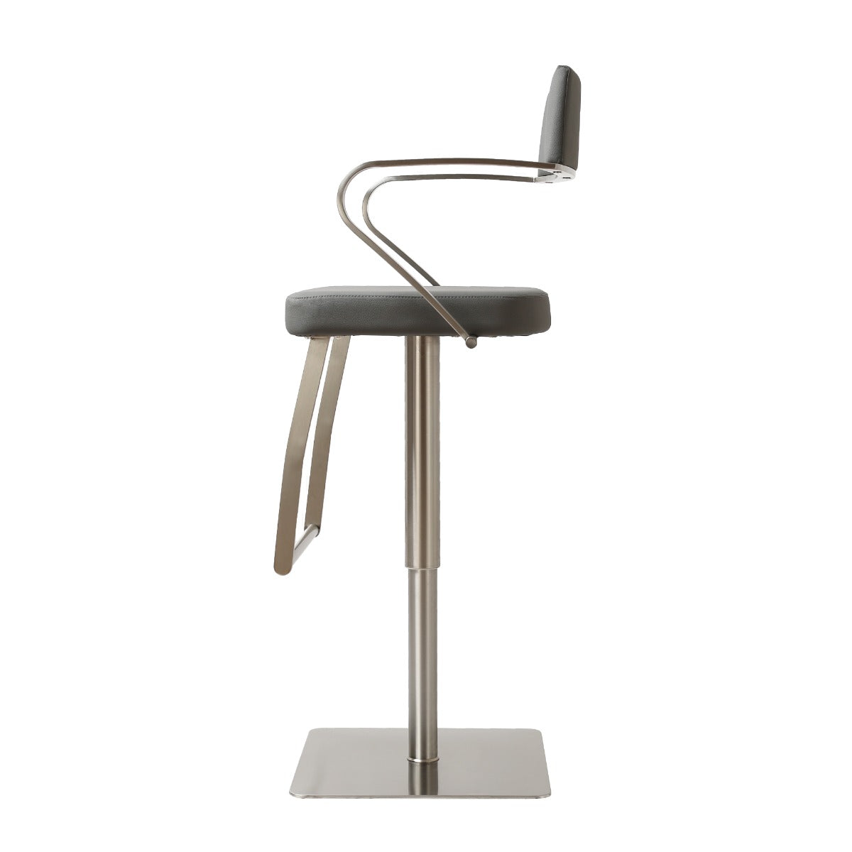 Tempo Barstool S/Steel Charcoal Grey PU