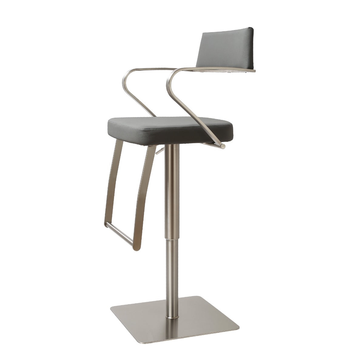 Tempo Barstool S/Steel Charcoal Grey PU