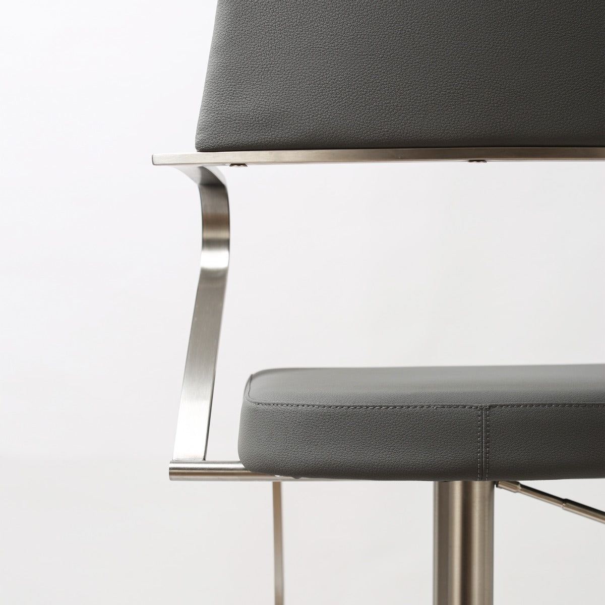 Tempo Barstool S/Steel Charcoal Grey PU