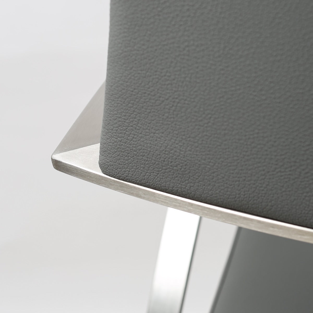 Tempo Barstool S/Steel Charcoal Grey PU