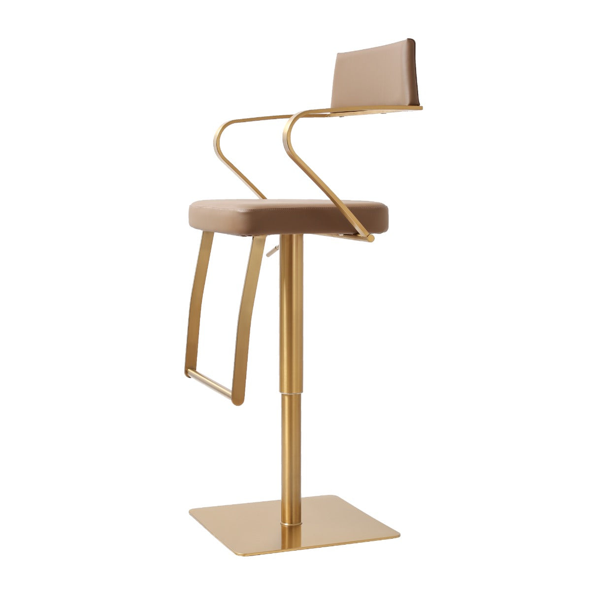Tempo Barstool Gold Mocha PU