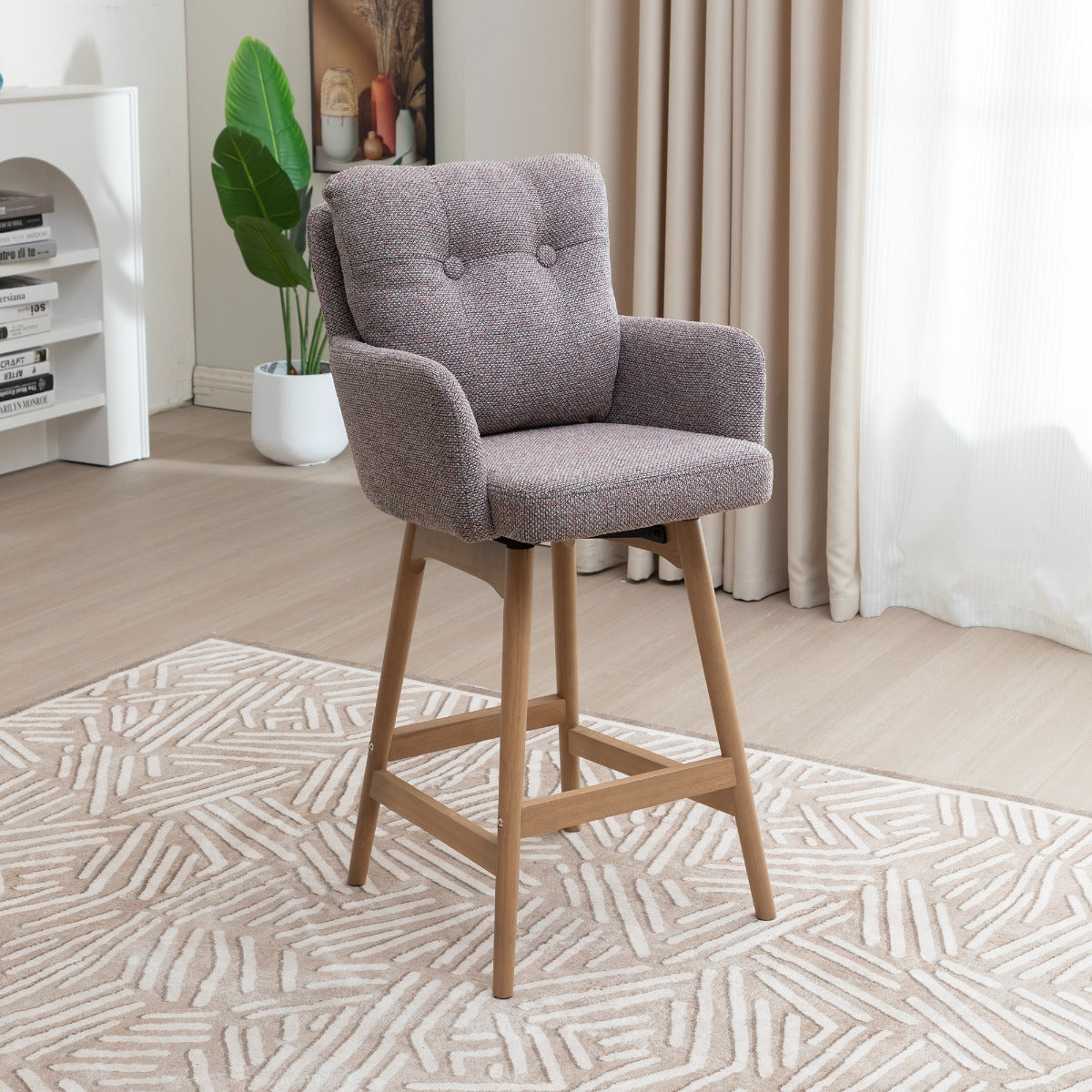 Cotswold Fabric Counter Stool Blush Granite