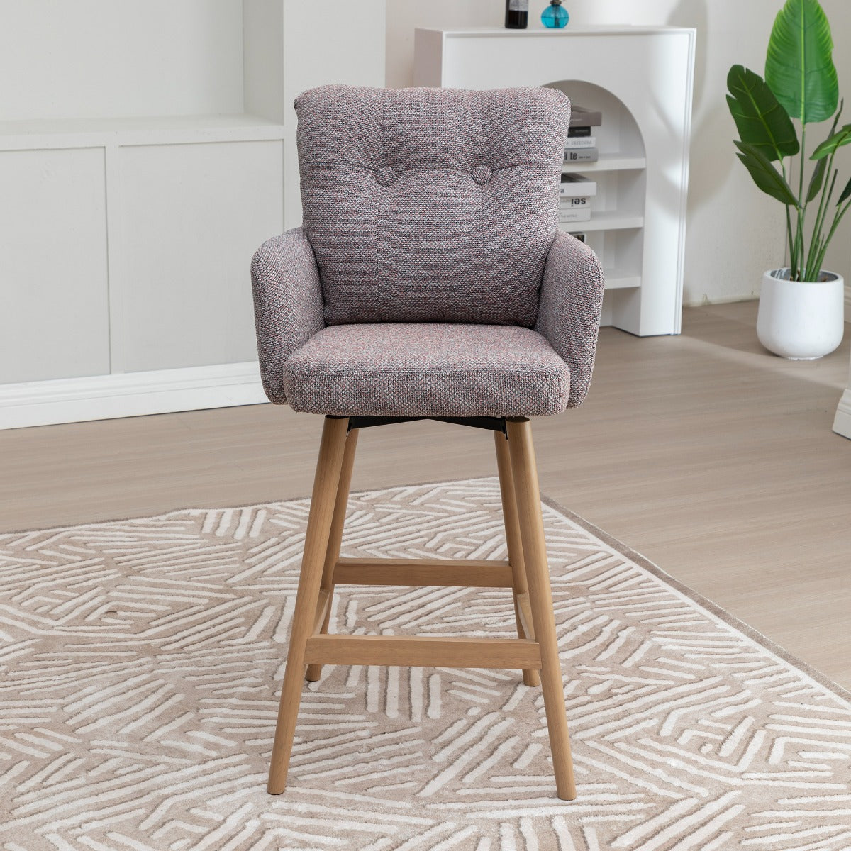 Cotswold Fabric Counter Stool Blush Granite
