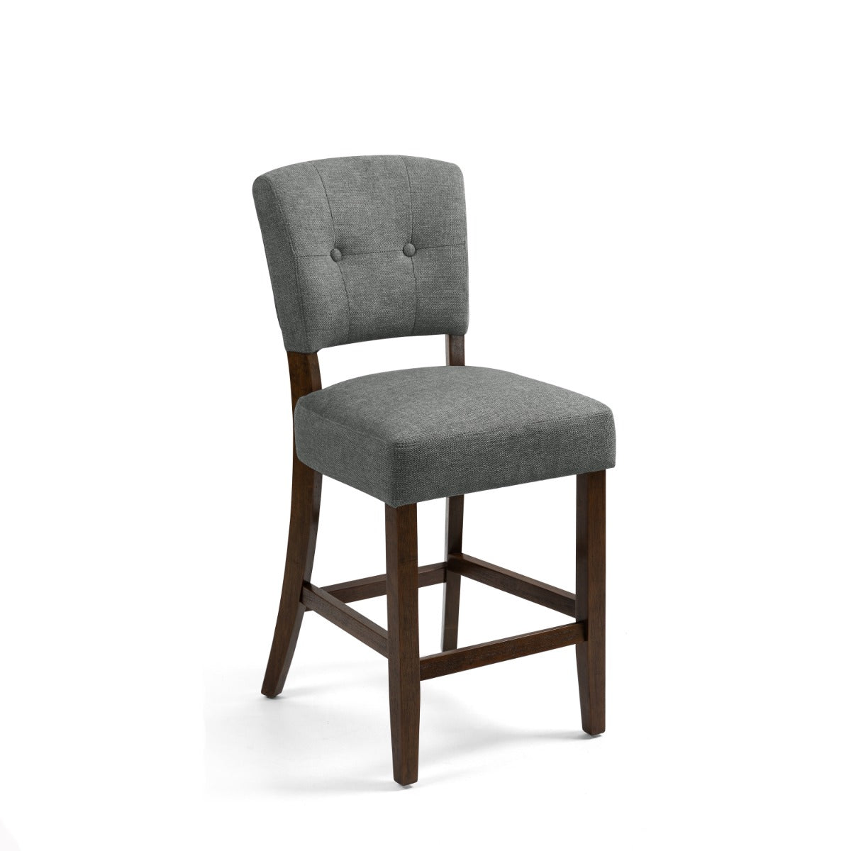 Oakridge Counter Stool - Grey Fabric Dark Oak