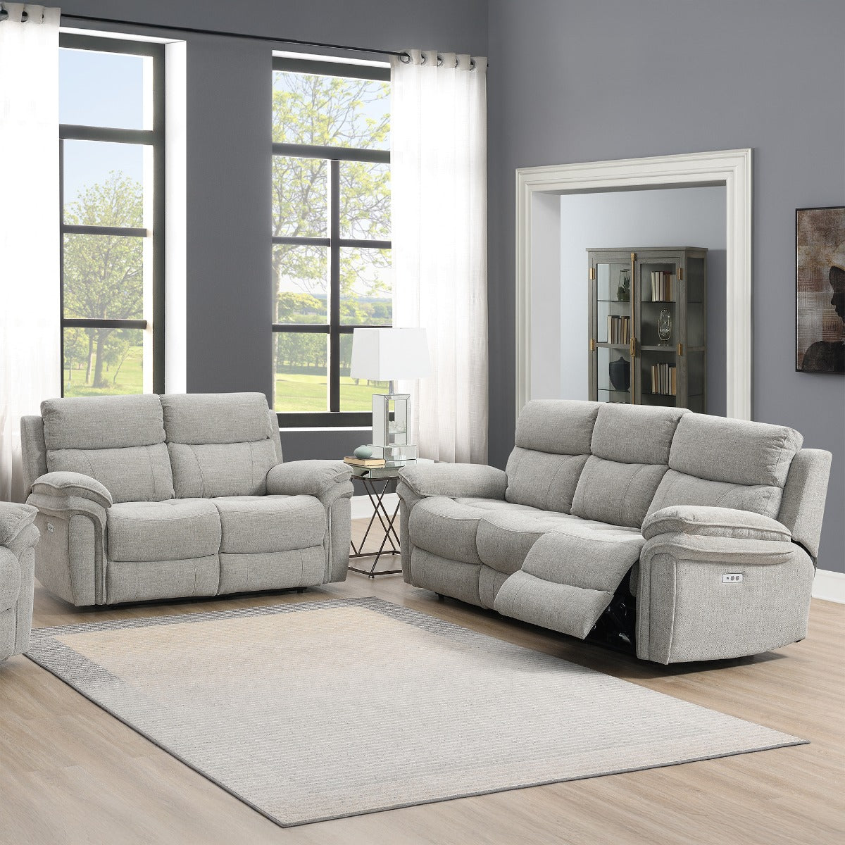 Harrow  3+2 Suite Light Grey  (Electric)