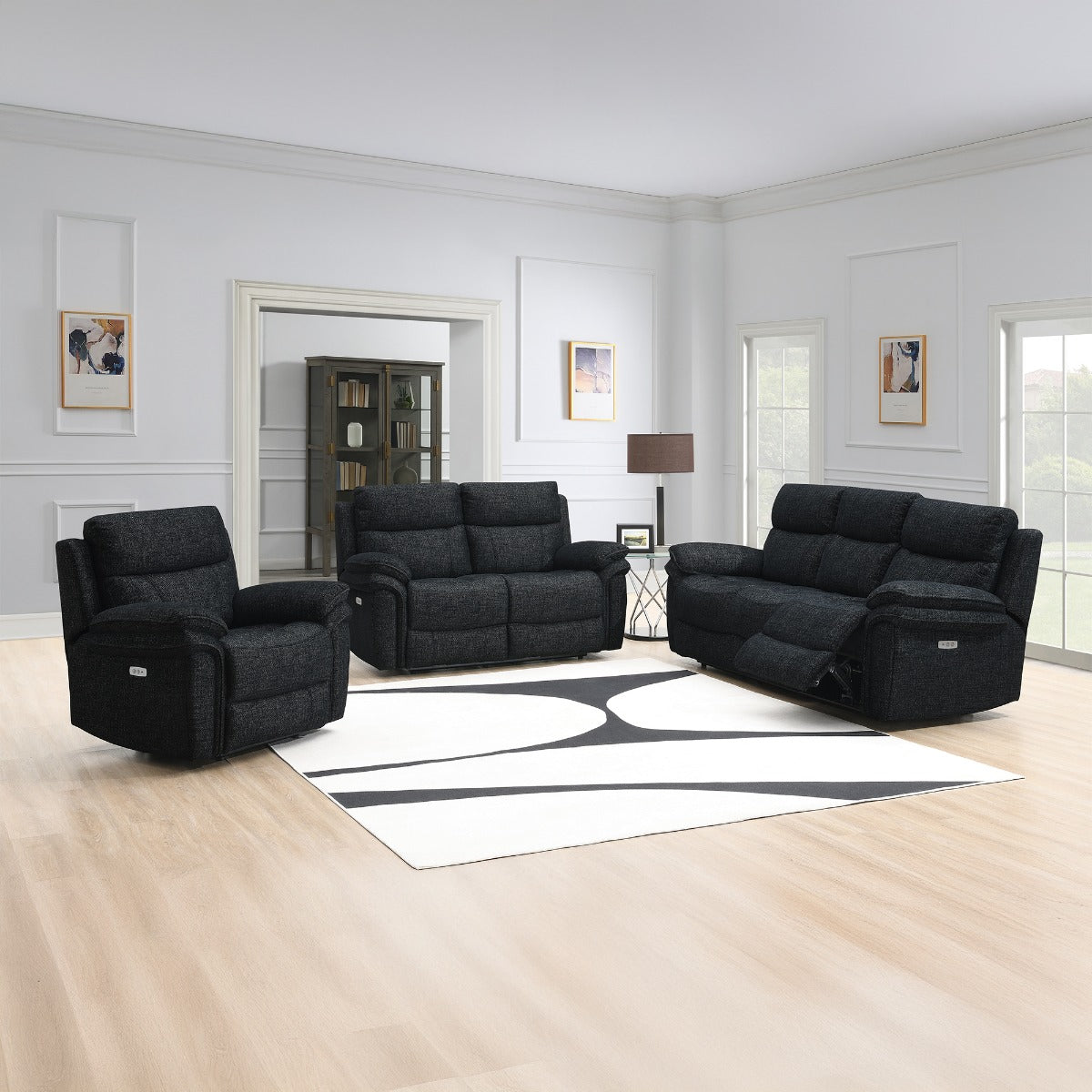 Harrow 3+1+1 Suite Black (Electric)