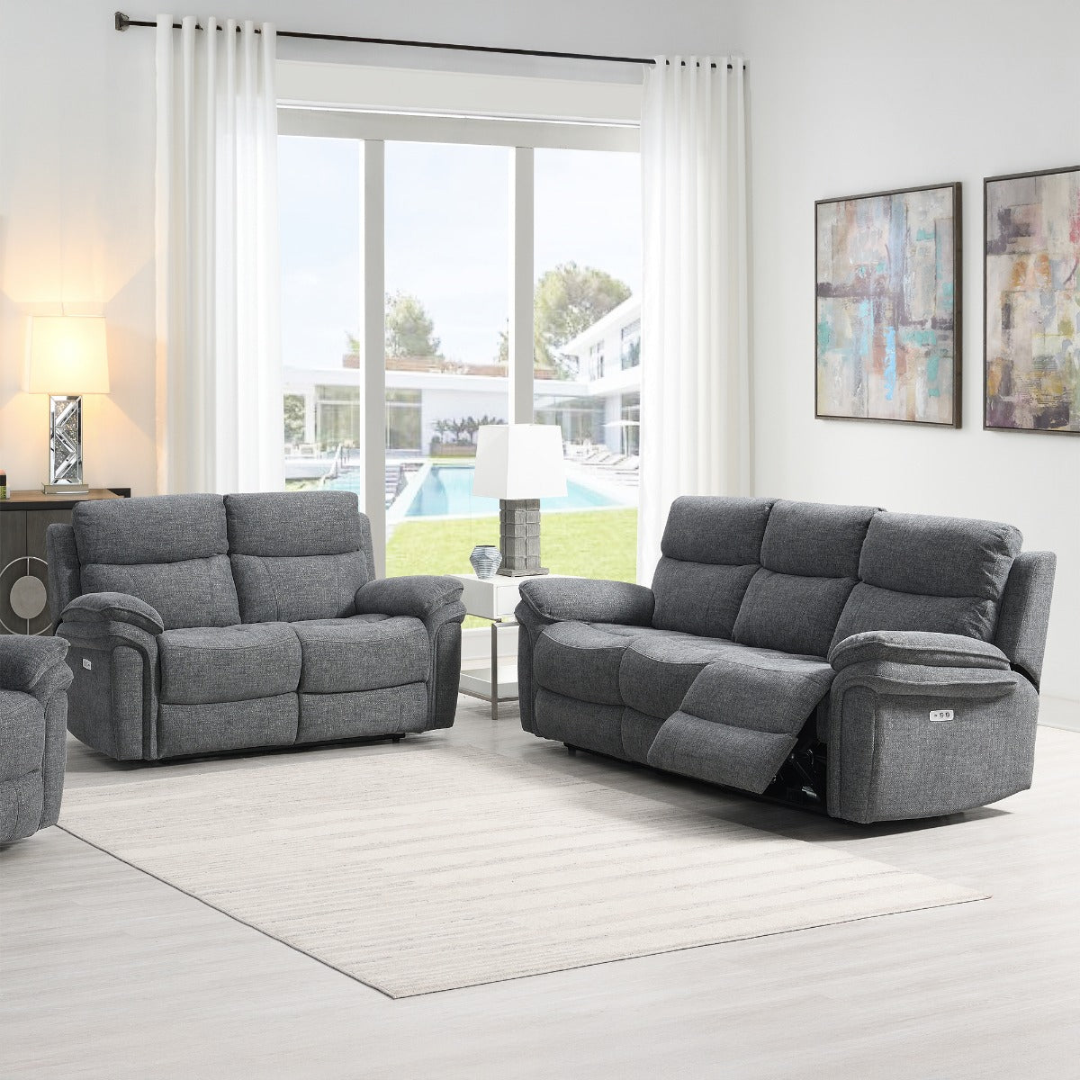Harrow  3+2 Suite Dark Grey (Electric)