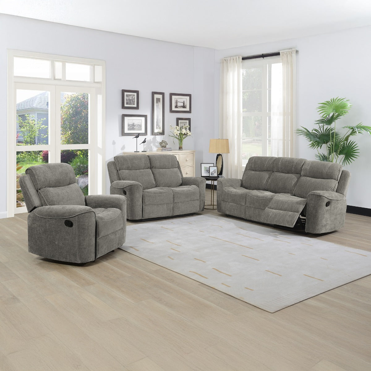 Sandhurst 3+2 Suite Light Grey