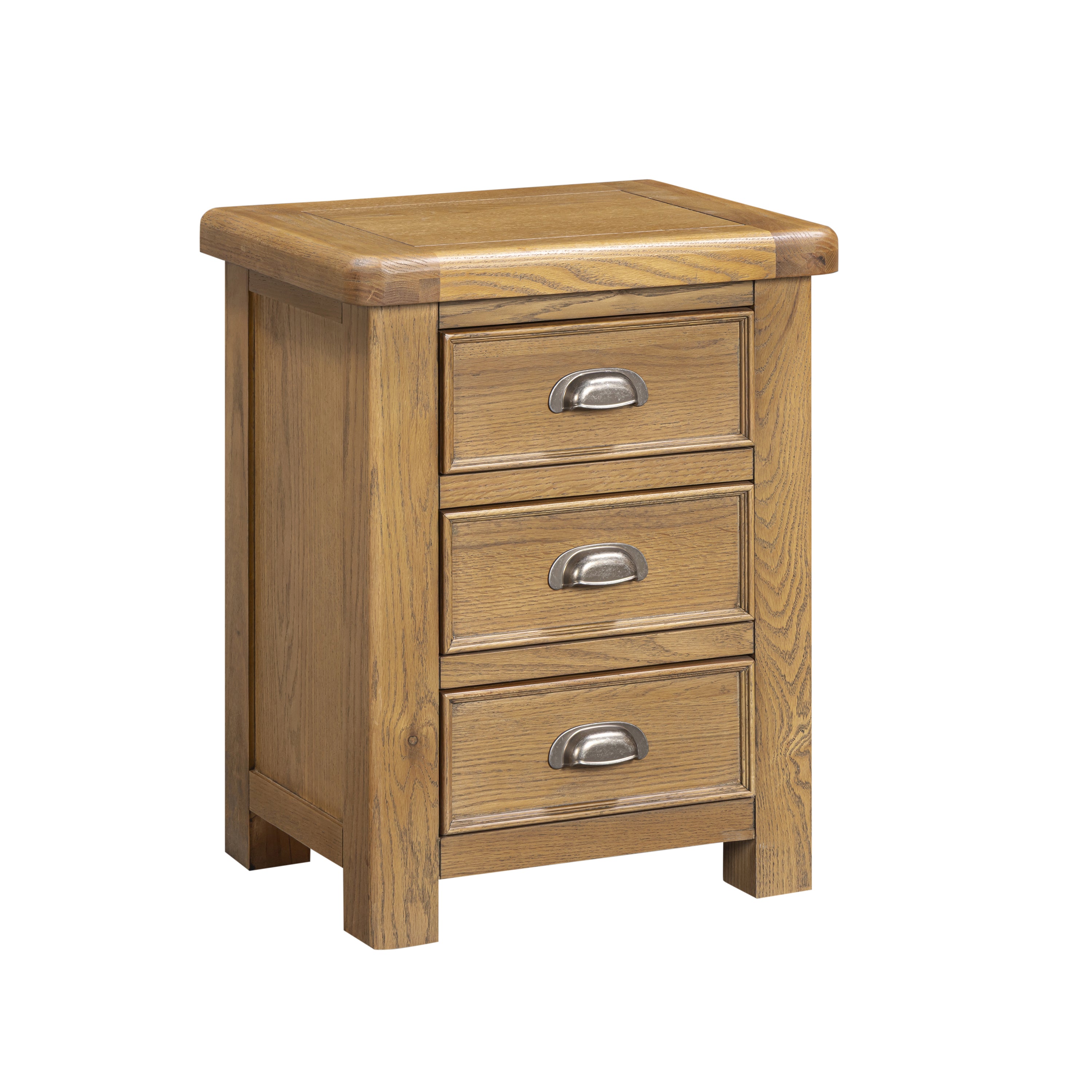 Dorchester Oak 3 Drawer Bedside Table