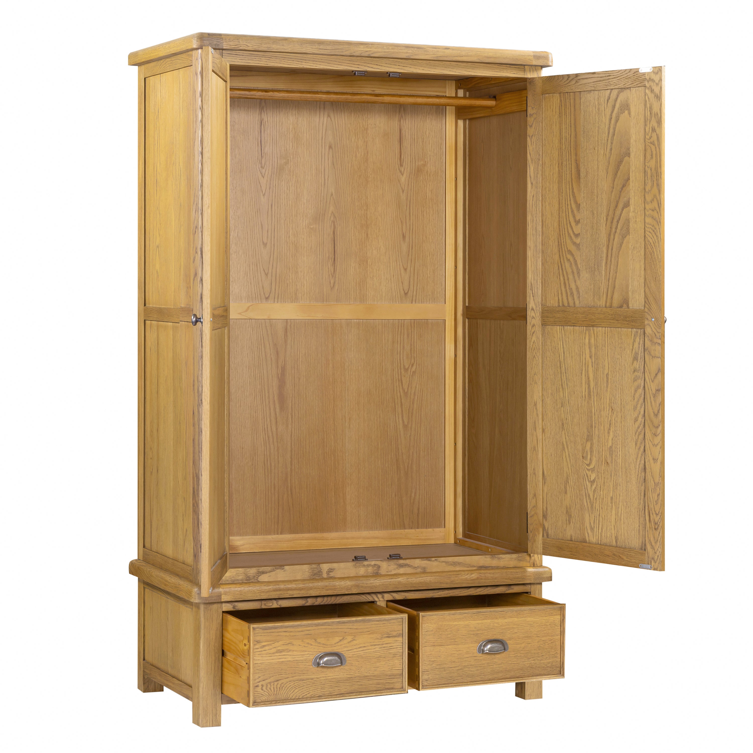 Dorchester Oak Double Robe with 2 Drawer