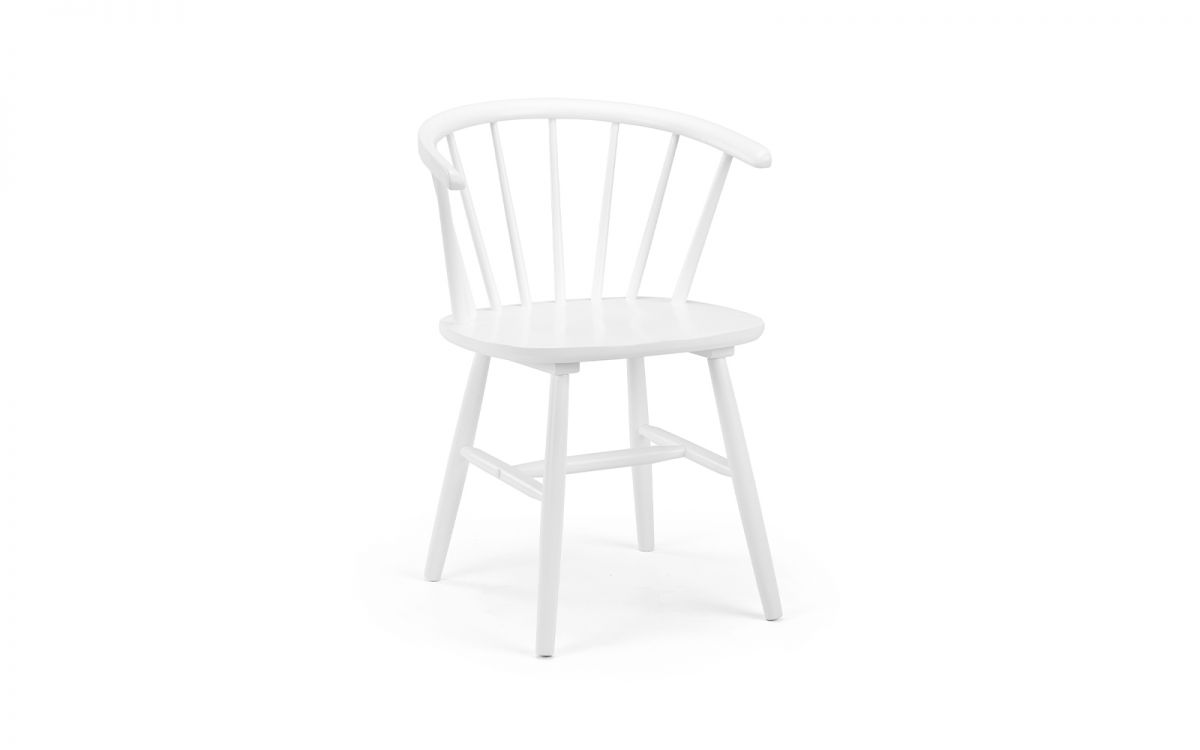 Modena Curved Back Dining Chair - White | Elegant Scandi-Inspired Design